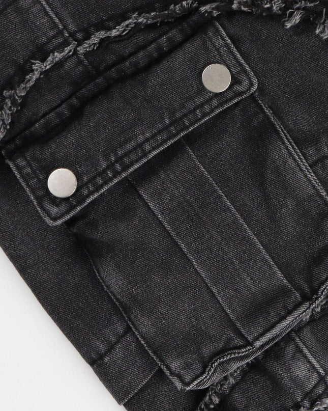 TALKLESSFASHION Bearded Design Denim jeans