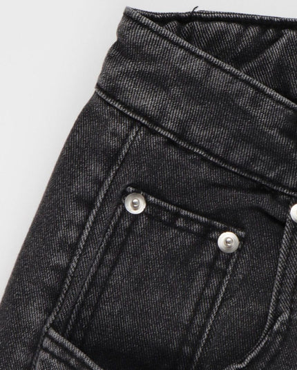 TALKLESSFASHION Bearded Design Denim jeans