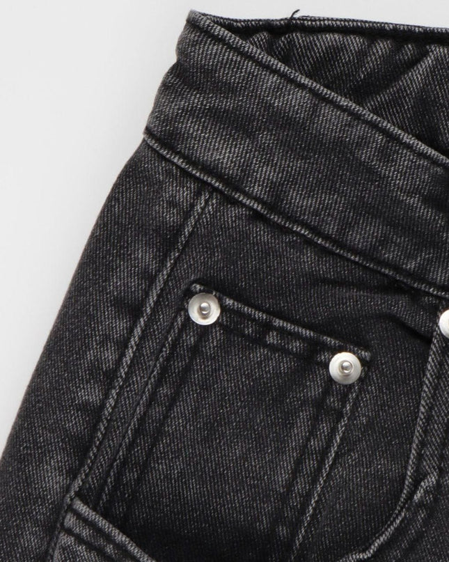 TALKLESSFASHION Bearded Design Denim jeans