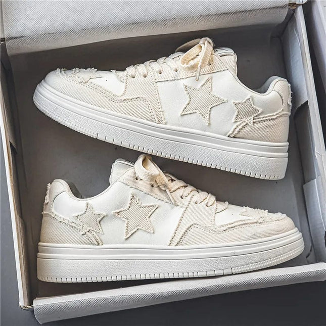 TALKLESSFASHION Beige / 40 5 Star Thick-soled sneaker -------6953