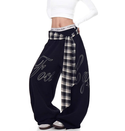 THETLSTUDIO [Belt] hip-hop American lazy style letter pleated slimming slacks women's autumn and winter jazz scimitar pants