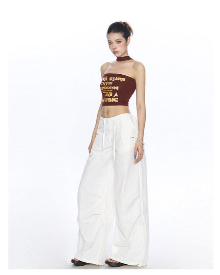 TALKLESSFASHION BIGGOLD American hot girl letter halterneck bandeau vest women's summer design sense personality slimming slimming top