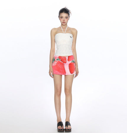 THETLSTUDIO BIGGOLD sexy hot girl halterneck strap bandeau vest women's summer pure desire vacation style slimming sleeveless top