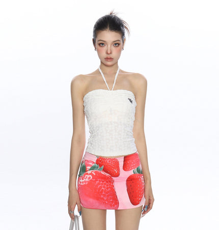 THETLSTUDIO BIGGOLD sexy hot girl halterneck strap bandeau vest women's summer pure desire vacation style slimming sleeveless top