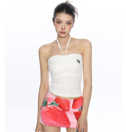 THETLSTUDIO BIGGOLD sexy hot girl halterneck strap bandeau vest women's summer pure desire vacation style slimming sleeveless top