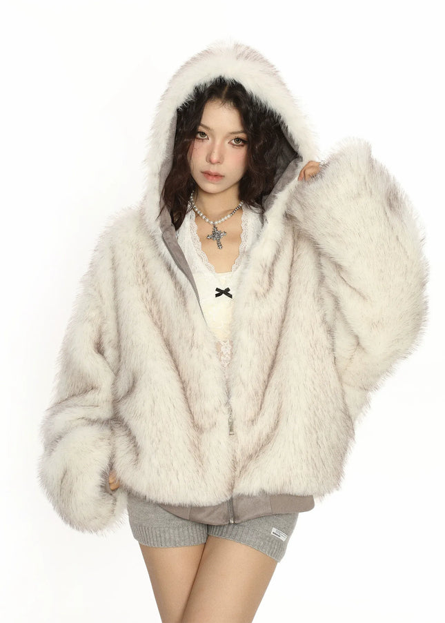 TALKLESSFASHION BIGGOLD suede reversible eco-friendly fur cotton jacket women's winter thickened warm flight jacket tide