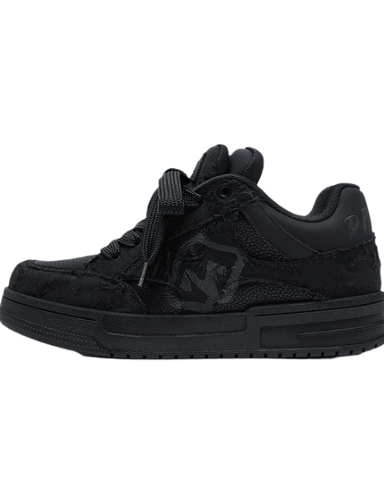 TALKLESSFASHION Black / 35 Damage Wind Classic Style Bread Shoes—5644