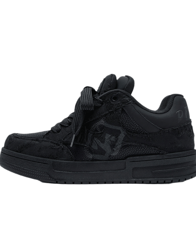 TALKLESSFASHION Black / 35 Damage Wind Classic Style Bread Shoes—5644