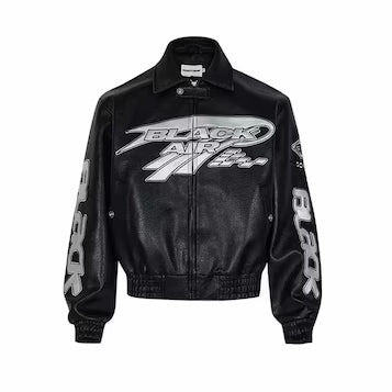 TALKLESSFASHION Black Air Vintage Flying Jacket