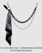 Black double chain + black scarf