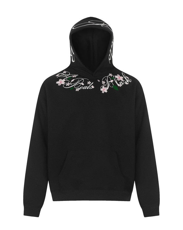 TALKLESSFASHION Black / L Embroidery Letter Printed hoodie—5001