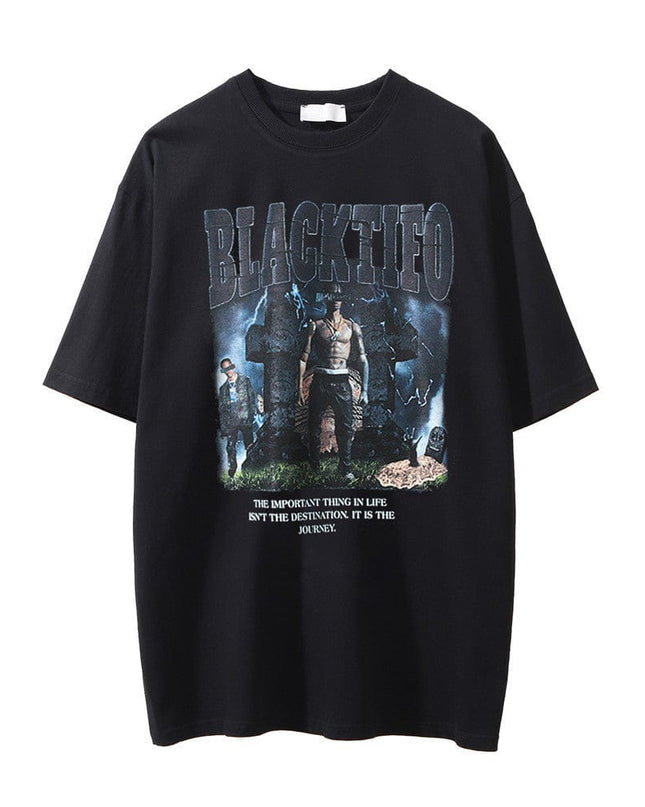 TALKLESSFASHION Black / L Journey of life Inspo T-shirt—4277
