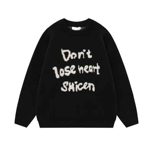 TALKLESSFASHION Black / L Retro Jacquard Sweater—7590