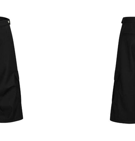 TALKLESSFASHION BLACKLISTS American cleanfit pleated wide-leg cropped trousers men's and women's high-quality handsome cargo shorts