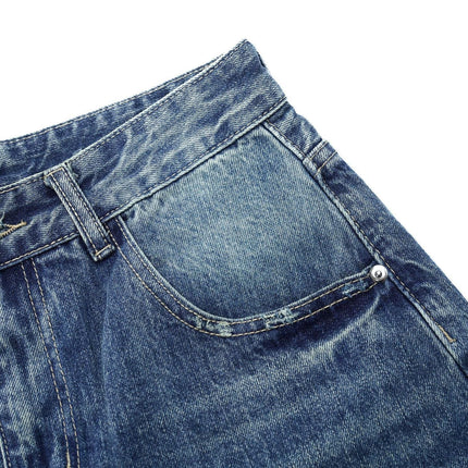 TALKLESSFASHION Blue Washed Denim jeans