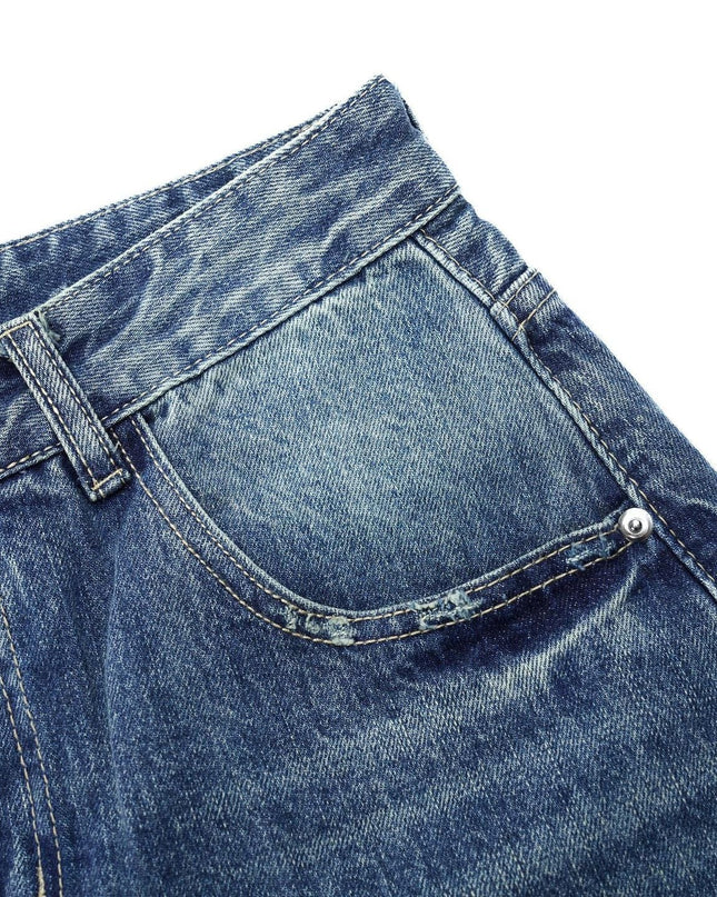 TALKLESSFASHION Blue Washed Denim jeans