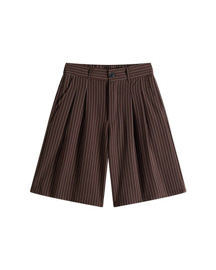 TALKLESSFASHION Brown / L Cropped wide-leg retro Jorts ----7083