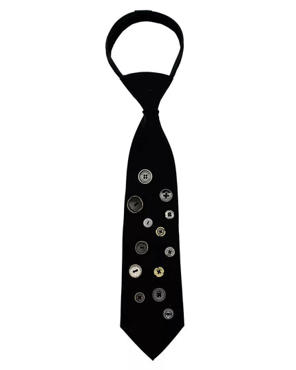 TALKLESSFASHION Button tie Le Chao ornament black button tie