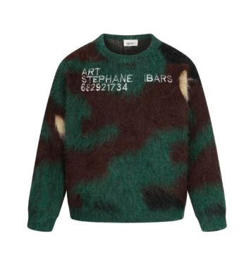 TALKLESSFASHION Camo Fringe Fleece Tactical Sweater