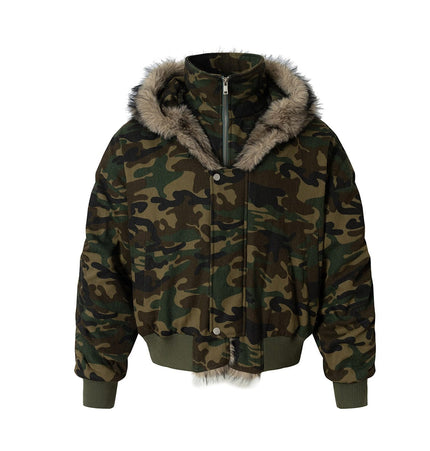THETLSTUDIO Camo Pilot Fur Collar Jacket