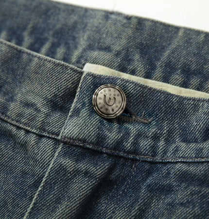 THETLSTUDIO Camouflage Contrast Stitched Jeans