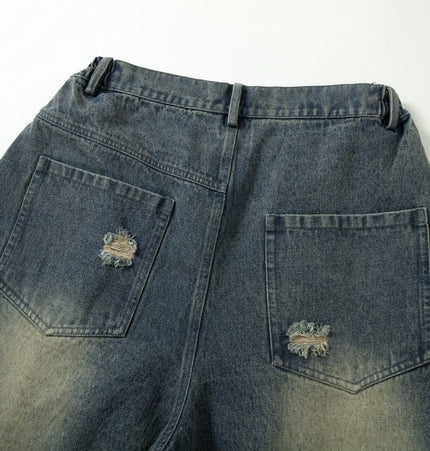 THETLSTUDIO Camouflage Contrast Stitched Jeans