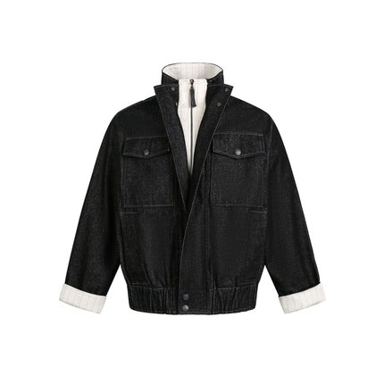TALKLESSFASHION Chaotic Contrast Patchwork Street Jacket