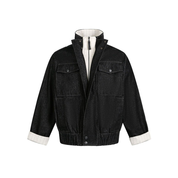 Chaotic Contrast Patchwork Street Jacket