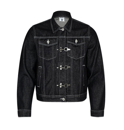 TALKLESSFASHION Chaotic High Street Individuality Design Loose Denim Jacket