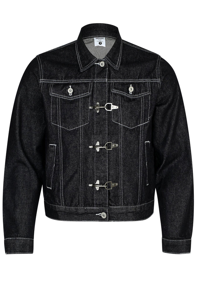 TALKLESSFASHION Chaotic High Street Individuality Design Loose Denim Jacket