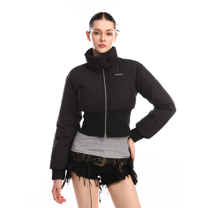 TALKLESSFASHION Cinched Waist Padded Jacket