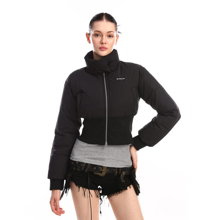 TALKLESSFASHION Cinched Waist Padded Jacket