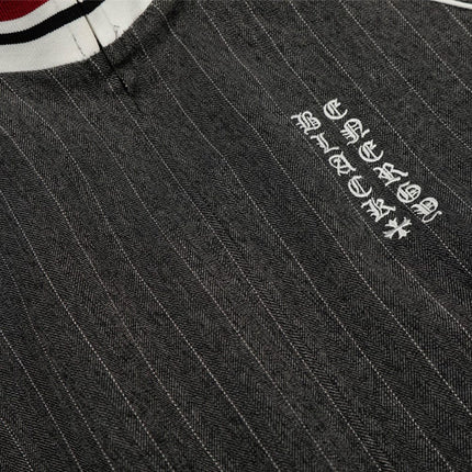 TALKLESSFASHION cleanfit vertical striped casual sportssuit men's stand-up collar jacket trendy brand color-blocked double-toe straight-leg trousers