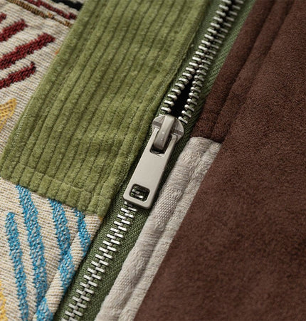 THETLSTUDIO Corduroy Ethnic Design Puffer