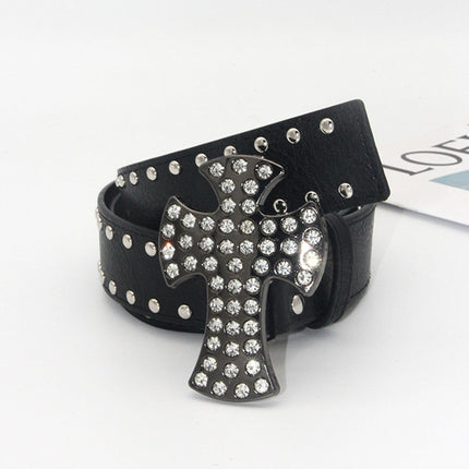 TALKLESSFASHION Crack studded faucet alloy belt belt subculture style hiphop punk rock hip hop personality