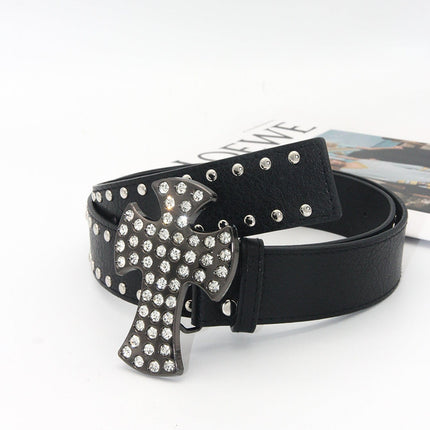 TALKLESSFASHION Crack studded faucet alloy belt belt subculture style hiphop punk rock hip hop personality