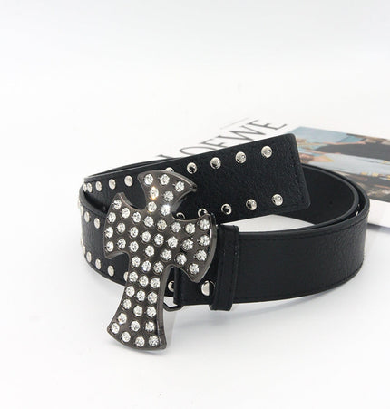 TALKLESSFASHION Crack studded faucet alloy belt belt subculture style hiphop punk rock hip hop personality