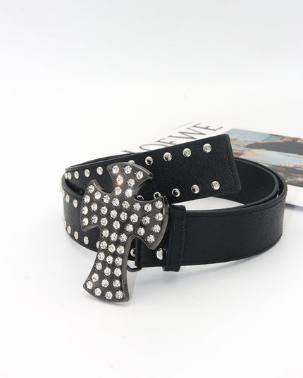 TALKLESSFASHION Crack studded faucet alloy belt belt subculture style hiphop punk rock hip hop personality