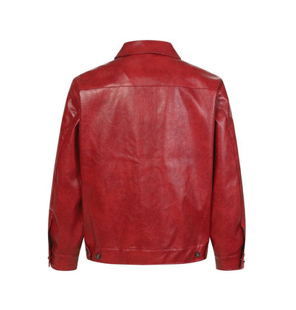 THETLSTUDIO Crocodile print shoulder pads, leather jackets, jackets, niche European and American hiphop jackets, men's trends, high-end vintage tops