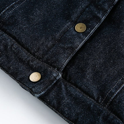 TALKLESSFASHION Cropped Biker Denim Jacket