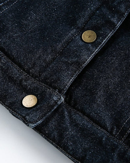 TALKLESSFASHION Cropped Biker Denim Jacket