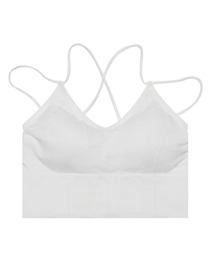TALKLESSFASHION Crossing small suspender underwear vest with chest pad women's summer sexy beautiful back inner wear sports bandeau bra all-in-one tide