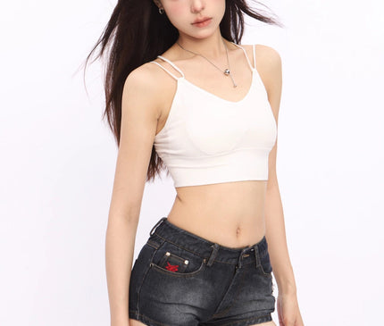 TALKLESSFASHION Crossing small suspender underwear vest with chest pad women's summer sexy beautiful back inner wear sports bandeau bra all-in-one tide
