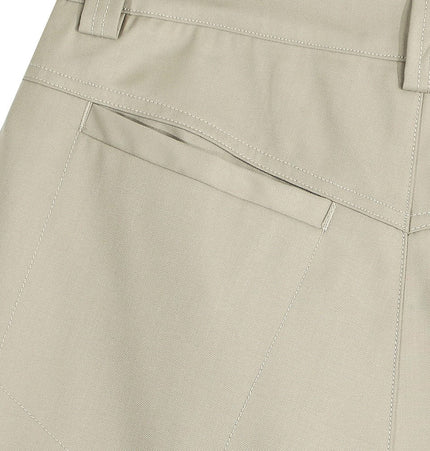 TALKLESSFASHION D2507 American Retro Unisex Street Deconstructed Pleated Design Men's Loose Casual Capri Shorts