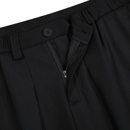 TALKLESSFASHION D2509 American Retro Unisex Pendant Trendy Pleated Design Men's Loose Casual Capri Shorts