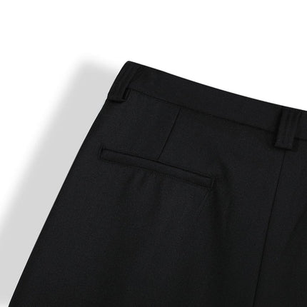 TALKLESSFASHION D2509 American Retro Unisex Pendant Trendy Pleated Design Men's Loose Casual Capri Shorts