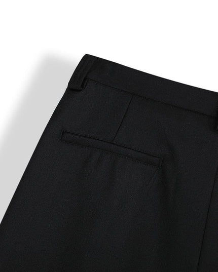 TALKLESSFASHION D2509 American Retro Unisex Pendant Trendy Pleated Design Men's Loose Casual Capri Shorts