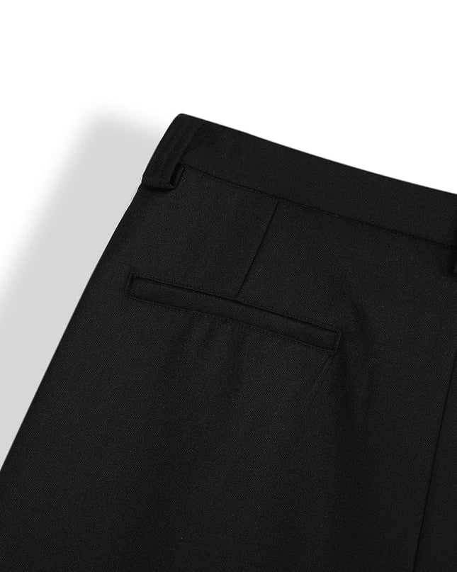 TALKLESSFASHION D2509 American Retro Unisex Pendant Trendy Pleated Design Men's Loose Casual Capri Shorts