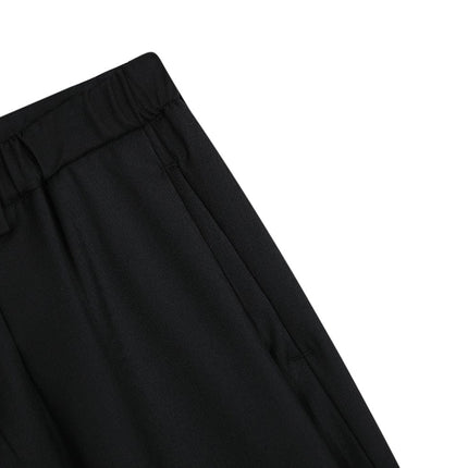 TALKLESSFASHION D2509 American Retro Unisex Pendant Trendy Pleated Design Men's Loose Casual Capri Shorts