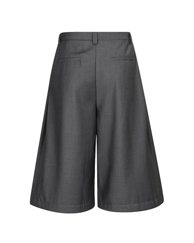 TALKLESSFASHION D2509 American Retro Unisex Pendant Trendy Pleated Design Men's Loose Casual Capri Shorts